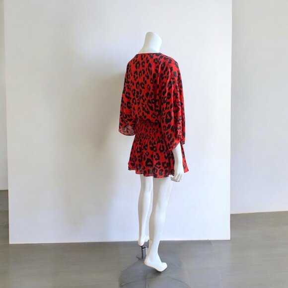 BUDDY LOVE Lennox Red Cheetah Print Mini Dress, size X-Small - Picture 8 of 13